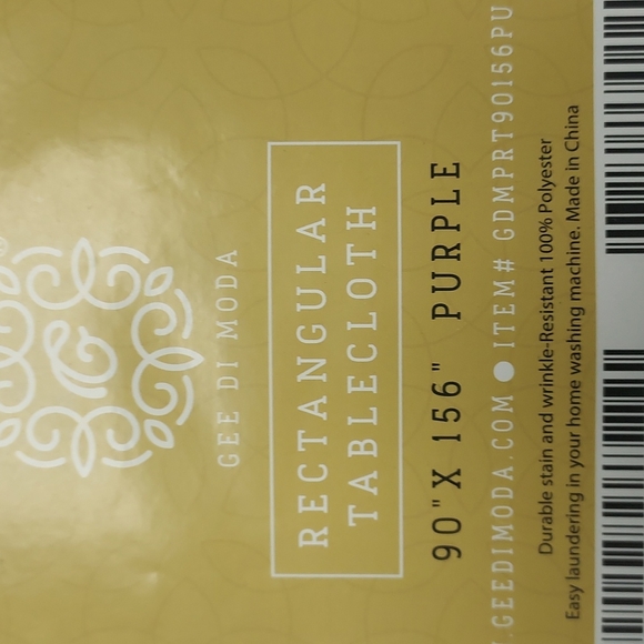 Purple Tablecloth 90"x 156" - Picture 2 of 3